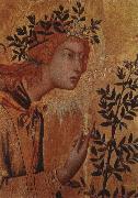 Simone Martini angeln gabriel, bebadelsen oil painting artist